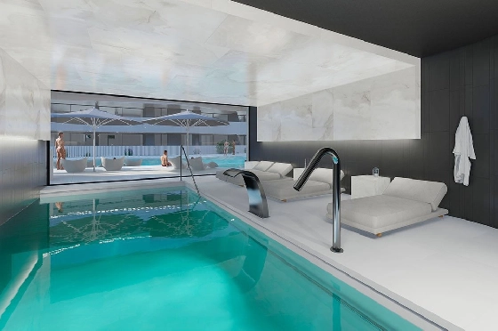 Penthouse Apartment in Guardamar del Segura zu verkaufen, Zona de estar 97 m², Zustand Erstbezug, Klimaanlage, 2 Schlafzimmer, 2 Badezimmer, Pool, ref.: HA-GUN-431-A02-22