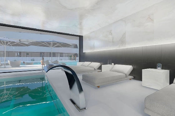 Penthouse Apartment in Guardamar del Segura zu verkaufen, Zona de estar 97 m², Zustand Erstbezug, Klimaanlage, 2 Schlafzimmer, 2 Badezimmer, Pool, ref.: HA-GUN-431-A02-24