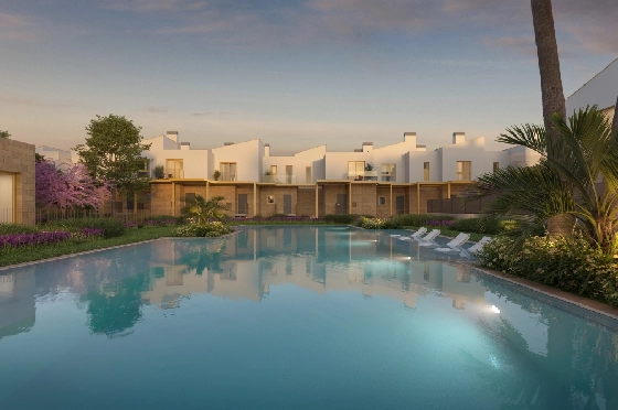 Reihenhaus in El Vergel zu verkaufen, Zona de estar 92 m², Baujahr 2027, Klimaanlage, Terreno 135 m², 3 Schlafzimmer, 3 Badezimmer, Pool, ref.: TT-AD-11-3