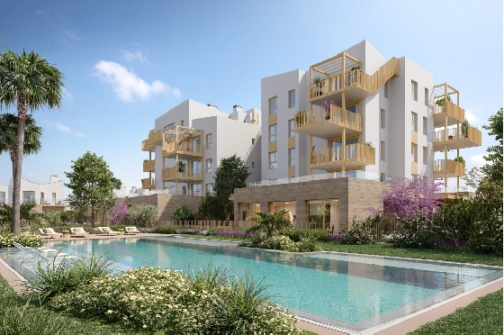 Reihenhaus in El Vergel zu verkaufen, Zona de estar 92 m², Baujahr 2027, Klimaanlage, Terreno 135 m², 3 Schlafzimmer, 3 Badezimmer, Pool, ref.: TT-AD-11-9