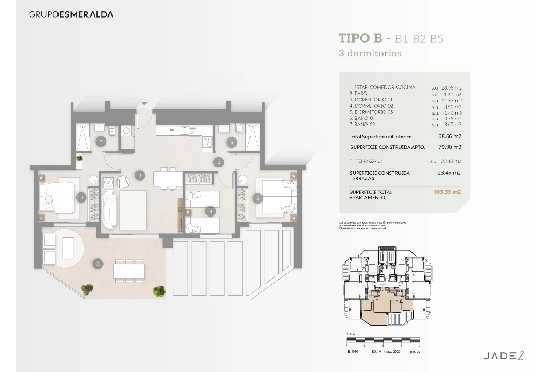 Apartment in Calpe zu verkaufen, Zona de estar 80 m², Klimaanlage, Terreno 23 m², 3 Schlafzimmer, 2 Badezimmer, Pool, ref.: GE-J11B-8