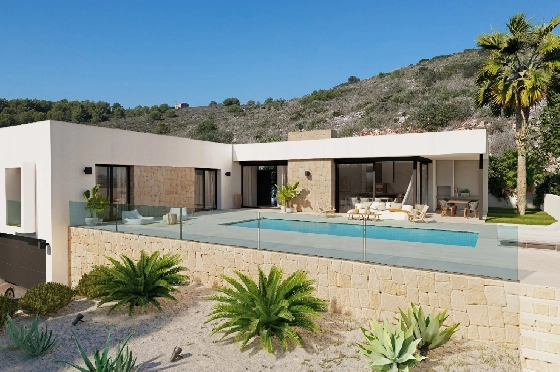 Villa in Benitachell zu verkaufen, Zona de estar 206 m², Baujahr 2026, Klimaanlage, Terreno 689 m², 3 Schlafzimmer, 3 Badezimmer, Pool, ref.: AM-12605DA-1