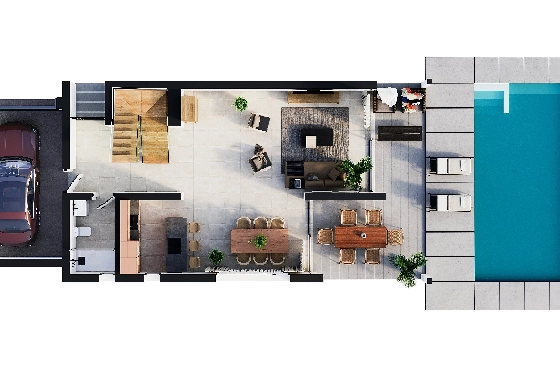 Villa in Calpe zu verkaufen, Zona de estar 324 m², Baujahr 2025, Klimaanlage, Terreno 800 m², 3 Schlafzimmer, 3 Badezimmer, Pool, ref.: AM-12624DA-7