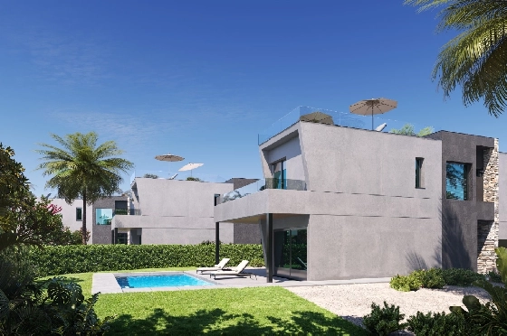 Villa in Calpe zu verkaufen, Zona de estar 324 m², Baujahr 2025, Klimaanlage, Terreno 800 m², 3 Schlafzimmer, 3 Badezimmer, Pool, ref.: AM-12624DA-8