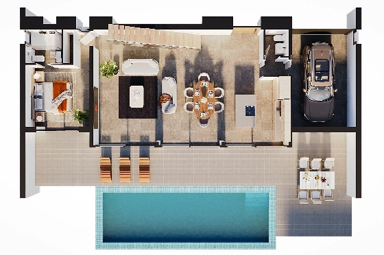 Villa in Calpe zu verkaufen, Zona de estar 273 m², Baujahr 2025, Klimaanlage, Terreno 1180 m², 3 Schlafzimmer, 3 Badezimmer, Pool, ref.: AM-12625DA-8