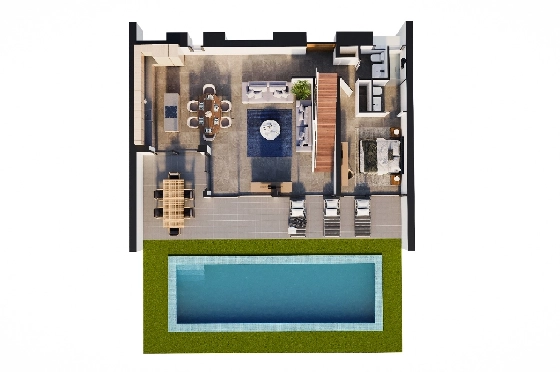 Villa in Calpe zu verkaufen, Zona de estar 273 m², Baujahr 2025, Klimaanlage, Terreno 1180 m², 3 Schlafzimmer, 3 Badezimmer, Pool, ref.: AM-12625DA-9