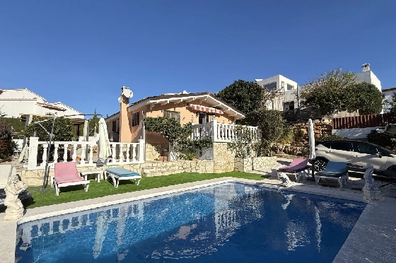 Villa in Pedreguer zu verkaufen, Zona de estar 61 m², Baujahr 2014, Zustand gepflegt, + KLIMA, Klimaanlage, Terreno 385 m², 2 Schlafzimmer, 1 Badezimmer, Pool, ref.: RG-0126-5