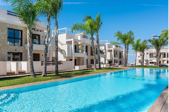 Erdgeschoss Apartment in Torrevieja zu verkaufen, Zona de estar 100 m², Zustand Erstbezug, 3 Schlafzimmer, 2 Badezimmer, Pool, ref.: HA-TON-159-A03-4