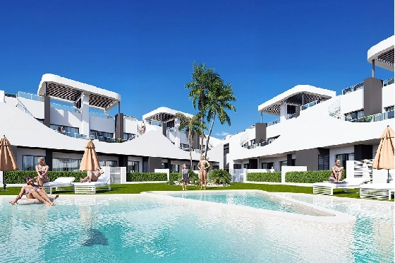 Erdgeschoss Apartment in San Fulgencio zu verkaufen, Zona de estar 133 m², Zustand Erstbezug, 3 Schlafzimmer, 2 Badezimmer, Pool, ref.: HA-SFN-131-A03-1