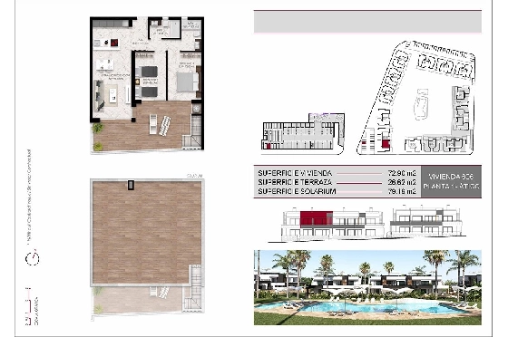 Penthouse Apartment in Ciudad Quesada zu verkaufen, Zona de estar 163 m², Zustand Erstbezug, Klimaanlage, 2 Schlafzimmer, 2 Badezimmer, Pool, ref.: HA-CQN-120-A02-16