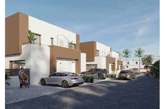 Doppelhaushälfte in La Marina zu verkaufen, Wohnfläche 99 m², Zustand Erstbezug, Klimaanlage, Grundstück 137 m², 3 Schlafzimmer, 3 Badezimmer, Pool, ref.: HA-MAN-253-D01-3