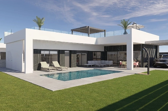 Villa in Algorfa zu verkaufen, Zona de estar 318 m², Zustand Erstbezug, Terreno 455 m², 3 Schlafzimmer, 2 Badezimmer, Pool, ref.: HA-ARN-140-E04-1