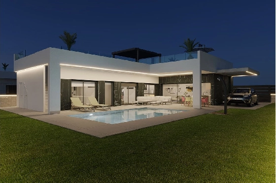 Villa in Algorfa zu verkaufen, Zona de estar 318 m², Zustand Erstbezug, Terreno 455 m², 3 Schlafzimmer, 2 Badezimmer, Pool, ref.: HA-ARN-140-E04-3