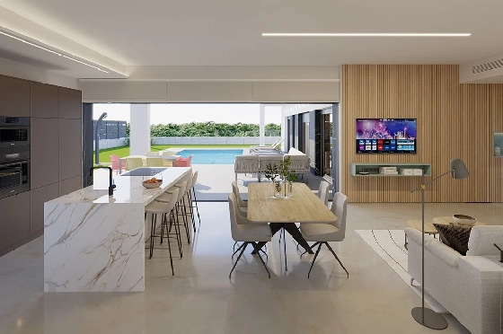 Villa in Algorfa zu verkaufen, Zona de estar 318 m², Zustand Erstbezug, Terreno 455 m², 3 Schlafzimmer, 2 Badezimmer, Pool, ref.: HA-ARN-140-E04-4
