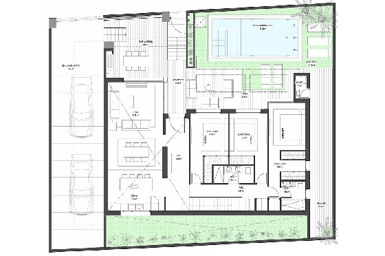 Villa in Los Alcazares zu verkaufen, Zona de estar 426 m², Zustand Erstbezug, Klimaanlage, Terreno 394 m², 3 Schlafzimmer, 2 Badezimmer, Pool, ref.: HA-LAN-470-E02-12