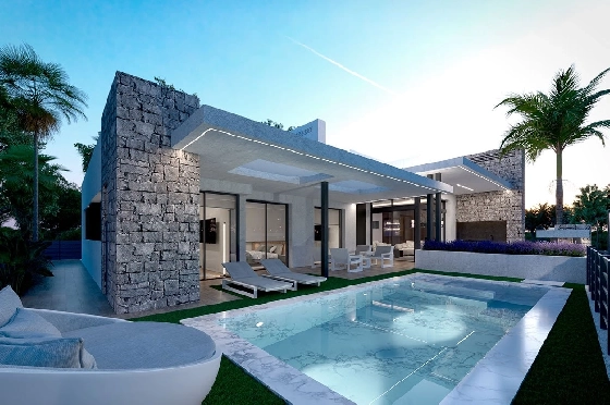 Villa in Los Alcazares zu verkaufen, Zona de estar 426 m², Zustand Erstbezug, Klimaanlage, Terreno 394 m², 3 Schlafzimmer, 2 Badezimmer, Pool, ref.: HA-LAN-470-E02-2