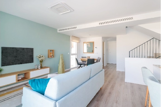 Stadthaus in Finestrat(Balcon de Finestrat) zu verkaufen, Zona de estar 118 m², Terreno 237 m², 3 Schlafzimmer, 3 Badezimmer, Pool, ref.: TW-NATURE-34-10