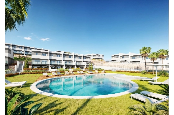 Stadthaus in Finestrat(Balcon de Finestrat) zu verkaufen, Zona de estar 118 m², Terreno 237 m², 3 Schlafzimmer, 3 Badezimmer, Pool, ref.: TW-NATURE-34-2