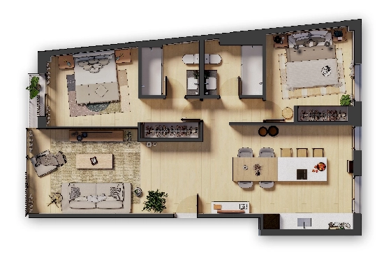 Apartment in Palma De Mallorca(Palma centre) zu verkaufen, Zona de estar 82 m², Terreno 88 m², 2 Schlafzimmer, 2 Badezimmer, ref.: TW-6-PALMA-30