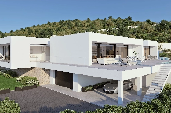 Villa in Benitachell(Cumbre del Sol) zu verkaufen, Zona de estar 313 m², Terreno 1338 m², 4 Schlafzimmer, 6 Badezimmer, Pool, ref.: VA-21558-4