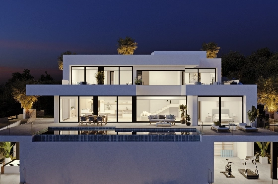Villa in Benitachell(Cumbre del Sol) zu verkaufen, Zona de estar 278 m², Terreno 1087 m², 4 Schlafzimmer, 5 Badezimmer, Pool, ref.: VA-22474-5