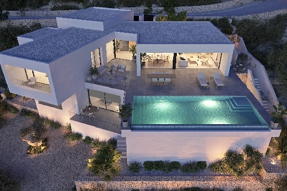 Villa in Benitachell(Cumbre del Sol) zu verkaufen, Zona de estar 266 m², Terreno 1000 m², 3 Schlafzimmer, 4 Badezimmer, Pool, ref.: VA-22487-6