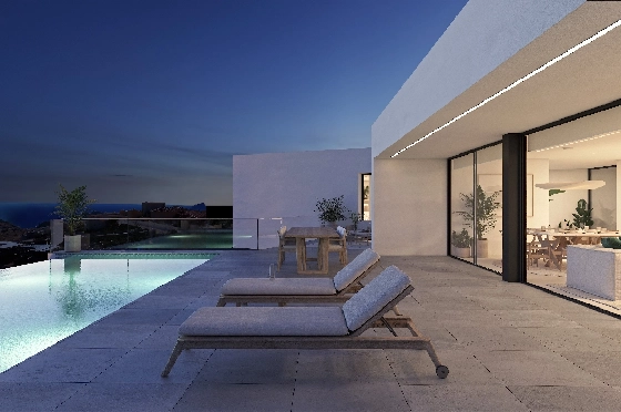 Villa in Benitachell(Cumbre del Sol) zu verkaufen, Zona de estar 266 m², Terreno 1000 m², 3 Schlafzimmer, 4 Badezimmer, Pool, ref.: VA-22487-7