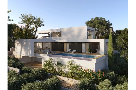 Villa in Benitachell(Cumbre del Sol) zu verkaufen, Zona de estar 190 m², Terreno 817 m², 3 Schlafzimmer, 4 Badezimmer, Pool, ref.: VA-22894-1