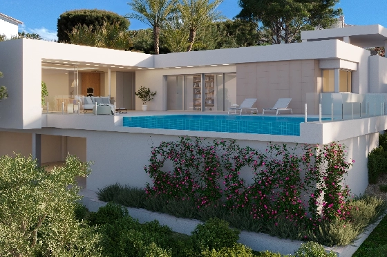 Villa in Benitachell(Cumbre del Sol) zu verkaufen, Zona de estar 215 m², Terreno 813 m², 4 Schlafzimmer, 5 Badezimmer, Pool, ref.: VA-22899-1
