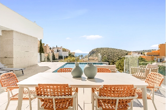 Villa in Benitachell(Cumbre del Sol) zu verkaufen, Zona de estar 215 m², Terreno 813 m², 4 Schlafzimmer, 5 Badezimmer, Pool, ref.: VA-22899-33