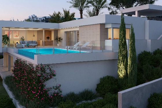 Villa in Benitachell(Cumbre del Sol) zu verkaufen, Zona de estar 142 m², Terreno 956 m², 3 Schlafzimmer, 3 Badezimmer, Pool, ref.: VA-22965-8