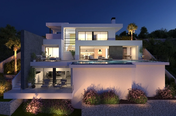 Villa in Benitachell(Benitatxell) zu verkaufen, Zona de estar 215 m², Terreno 824 m², 3 Schlafzimmer, 4 Badezimmer, Pool, ref.: VA-23232-2