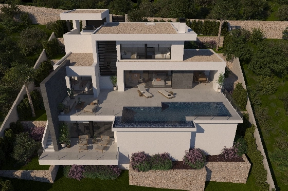 Villa in Benitachell(Benitatxell) zu verkaufen, Zona de estar 215 m², Terreno 824 m², 3 Schlafzimmer, 4 Badezimmer, Pool, ref.: VA-23232-6