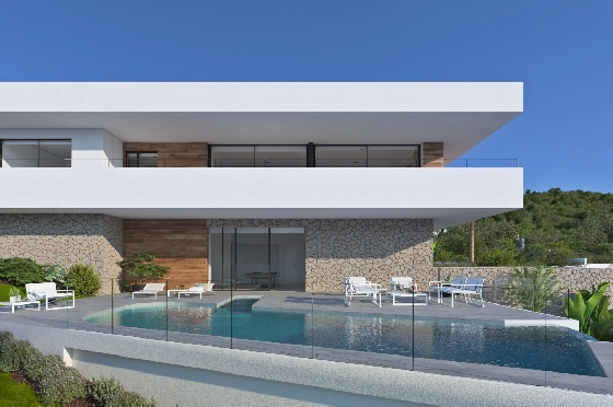 Villa in Benitachell(Cumbre del Sol) zu verkaufen, Zona de estar 267 m², Terreno 963 m², 3 Schlafzimmer, 4 Badezimmer, Pool, ref.: VA-23300-4
