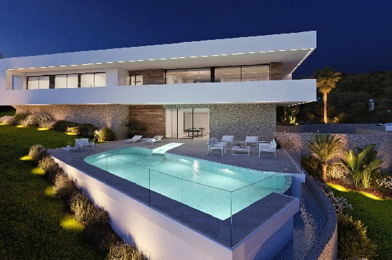 Villa in Benitachell(Cumbre del Sol) zu verkaufen, Zona de estar 267 m², Terreno 963 m², 3 Schlafzimmer, 4 Badezimmer, Pool, ref.: VA-23300-6