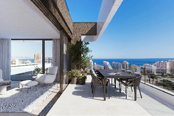 Apartment in Calpe(Calpe) zu verkaufen, Zona de estar 106 m², 3 Schlafzimmer, 2 Badezimmer, Pool, ref.: VA-EBB24-2