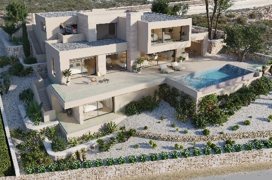 Villa in Benitachell(Cumbre del Sol) zu verkaufen, Zona de estar 239 m², + Fussbodenheizung, Klimaanlage, Terreno 1054 m², 4 Schlafzimmer, 5 Badezimmer, Pool, ref.: VA-24679-10