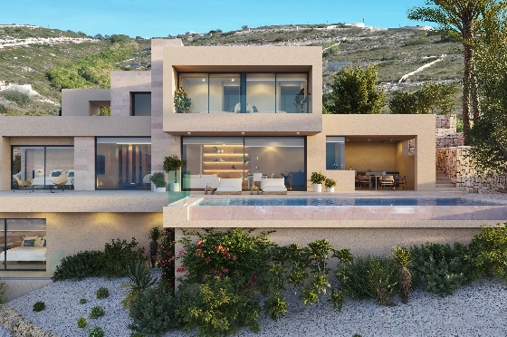 Villa in Benitachell(Cumbre del Sol) zu verkaufen, Zona de estar 239 m², + Fussbodenheizung, Klimaanlage, Terreno 1054 m², 4 Schlafzimmer, 5 Badezimmer, Pool, ref.: VA-24679-4