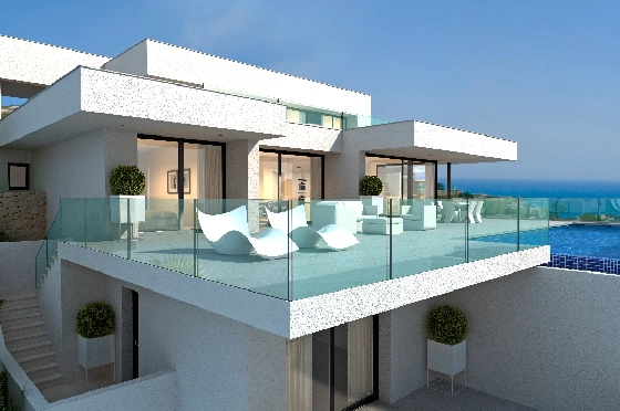 Villa in Benitachell(Cumbre del Sol) zu verkaufen, Zona de estar 260 m², Terreno 997 m², 3 Schlafzimmer, 4 Badezimmer, Pool, ref.: VA-22449-2