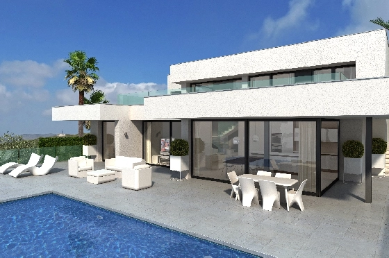 Villa in Benitachell(Cumbre del Sol) zu verkaufen, Zona de estar 260 m², Terreno 997 m², 3 Schlafzimmer, 4 Badezimmer, Pool, ref.: VA-22449-3