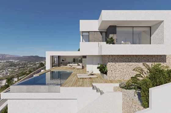 Villa in Benitachell(Cumbre del Sol) zu verkaufen, Zona de estar 193 m², Terreno 880 m², 3 Schlafzimmer, 3 Badezimmer, Pool, ref.: VA-24412-1