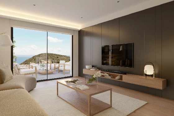 Apartment in Benitachell(Cumbre del Sol) zu verkaufen, Zona de estar 117 m², 3 Schlafzimmer, 2 Badezimmer, Pool, ref.: VA-PG067-35