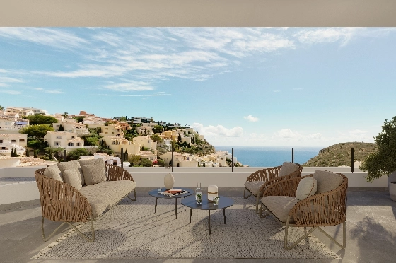 Apartment in Benitachell(Cumbre del Sol) zu verkaufen, Zona de estar 105 m², 3 Schlafzimmer, 2 Badezimmer, Pool, ref.: VA-PG069-37