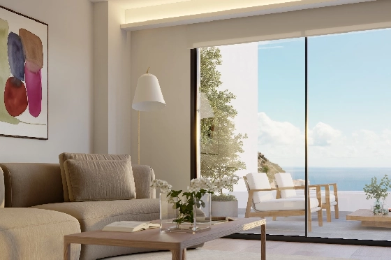 Apartment in Benitachell(Cumbre del Sol) zu verkaufen, Zona de estar 105 m², 3 Schlafzimmer, 2 Badezimmer, Pool, ref.: VA-PG071-33