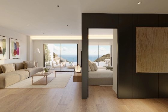 Apartment in Benitachell(Cumbre del Sol) zu verkaufen, Zona de estar 105 m², 3 Schlafzimmer, 2 Badezimmer, Pool, ref.: VA-PG071-35