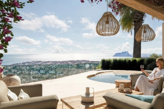 Villa in Moraira zu verkaufen, Zona de estar 185 m², Baujahr 2026, Klimaanlage, Terreno 778 m², 4 Schlafzimmer, 4 Badezimmer, Pool, ref.: AM-12682DA-3