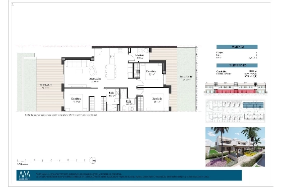 Erdgeschoss Apartment in Los Alcazares zu verkaufen, Zona de estar 101 m², Zustand Erstbezug, 3 Schlafzimmer, 2 Badezimmer, Pool, ref.: HA-LAN-451-A01-11