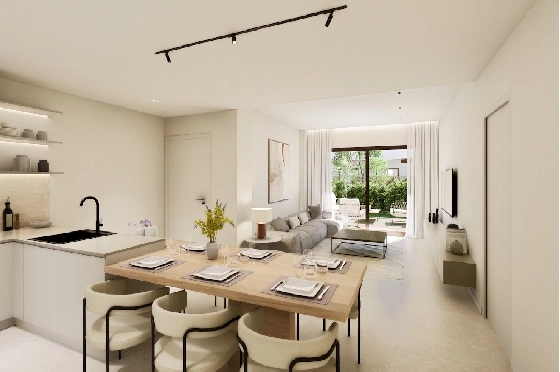 Erdgeschoss Apartment in Los Alcazares zu verkaufen, Zona de estar 101 m², Zustand Erstbezug, 3 Schlafzimmer, 2 Badezimmer, Pool, ref.: HA-LAN-451-A01-3