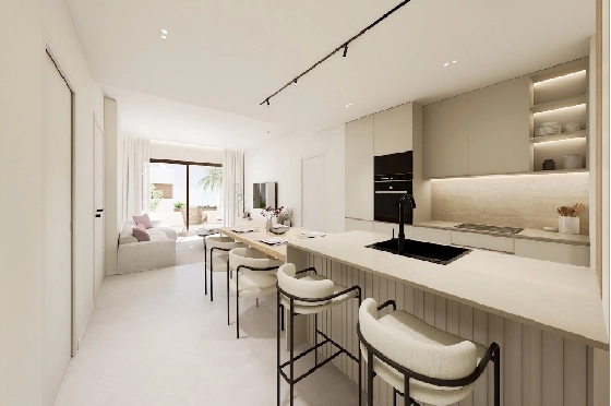Penthouse Apartment in Los Alcazares zu verkaufen, Zona de estar 145 m², Zustand Erstbezug, 3 Schlafzimmer, 2 Badezimmer, Pool, ref.: HA-LAN-451-A02-3
