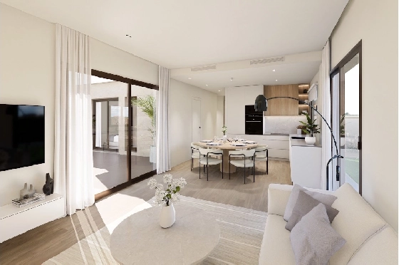 Villa in Los Alcazares zu verkaufen, Zona de estar 129 m², Zustand Erstbezug, Terreno 202 m², 3 Schlafzimmer, 2 Badezimmer, Pool, ref.: HA-LAN-451-E01-2